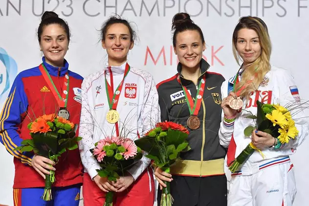 Amalia Tătăran a cucerit medalia de argint la Campionatul European de scrimă pentru tineret de la Minsk, în proba de spadă feminin individual