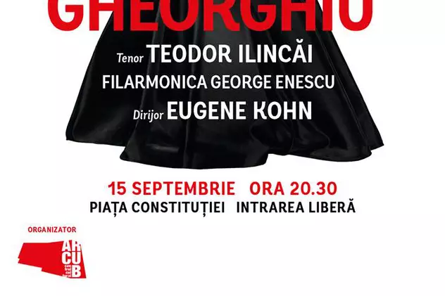 Soprana Angela Gheorghiu, concert pe 15 septembrie, în Piaţa Constituţiei