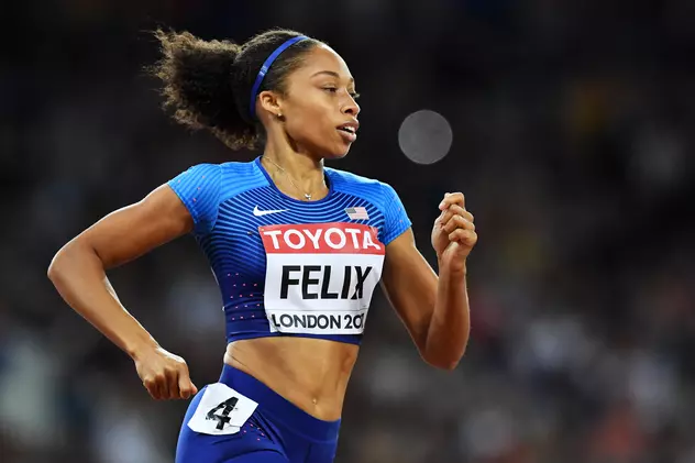 Atleta americană Allyson Felix, campioană la 4x400 m, a câștigat a 16-a sa medalie mondială