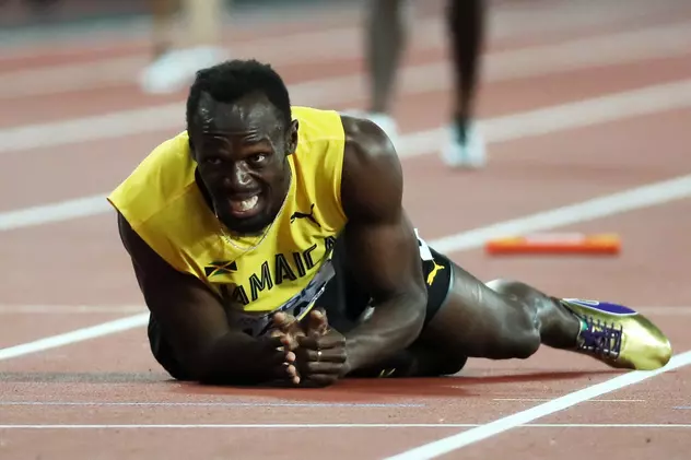 Fiasco Bolt! Marele atlet jamaican s-a accidentat în ultima sa cursă, finala de 4x100 metri de la Mondialele de atletism câștigată de Marea Britanie