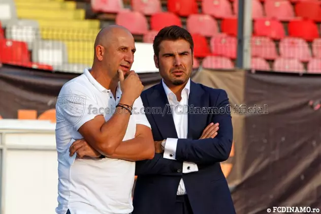 Adrian Mutu are încredere în Vasile Miriuță. Mutu, dreapta, a urmărit împreună cu Miriuță, stânga, antrenamentul dinamoviștilor