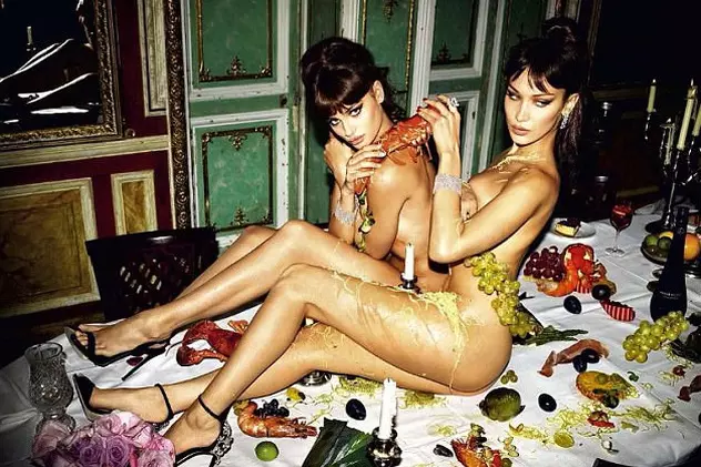 Bella Hadid și Taylor Hill au pozat nud pentru o celebră revistă