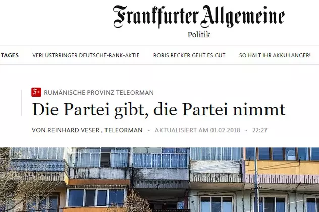 Presa germană: ”Partidul a dat, partidul a luat. Social-democrații români sunt corupți”