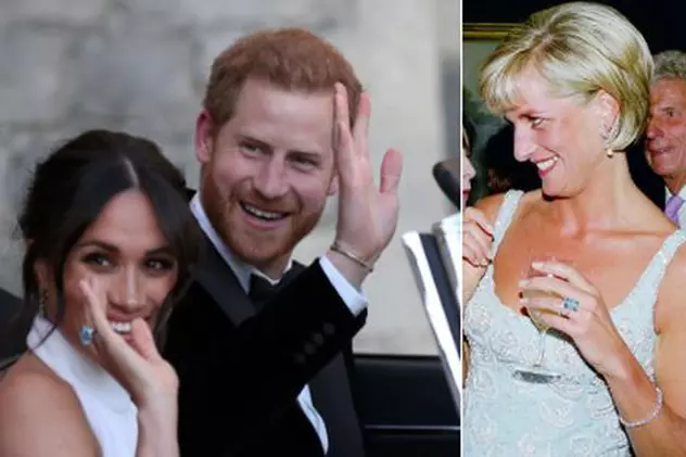 FOTO | Inelul purtat de Meghan Markle la recepția de după nuntă i-a aparținut prințesei Diana