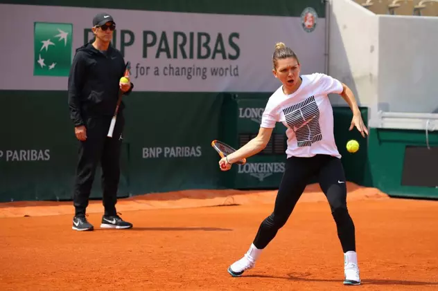 Simona Halep, primul antrenament la Roland Garros