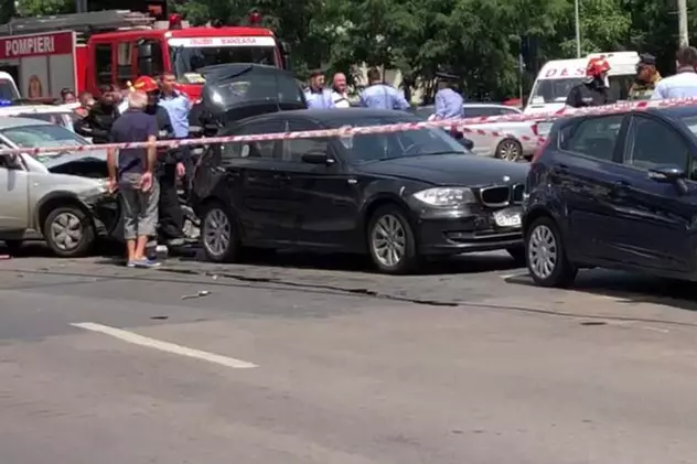Accident în cartierul Floreasca, provocat de un șofer urmărit de Poliție