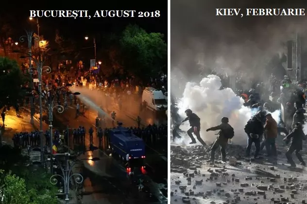 Cum am ajuns să semănăm cu Ucraina? Când Jandarmeria a fost ca pe Maidan. Reporterul Răzvan Luțac a fost prezent la Kiev înfruntările din 2013-2014 și la evenimentele de azi noapte