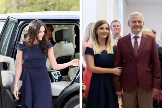 FOTO/ Irina Tănase, iubita lui Dragnea, ţinută ca a lui Meghan Markle. Rochia ducesei de Sussex costă 1.350 de lire