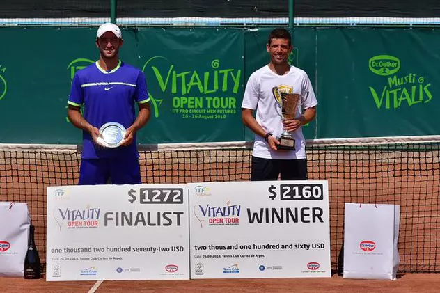 Italianul Claudio Fortuna a câștigat Vitality Open Tour. Perechea Vasile Antonescu/ Alexandru Jecan, câştigătoare la dublu