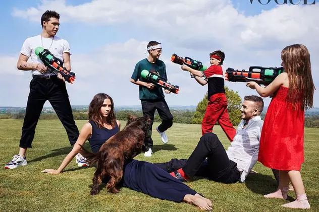 Familia Beckham, apariție de excepție în revista Vogue