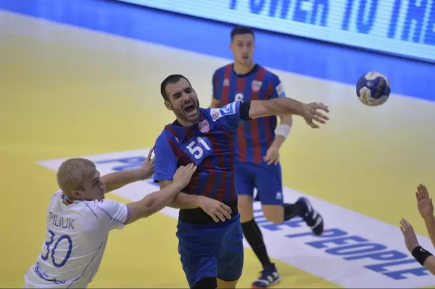 CSA Steaua, la a treia victorie în SEHA League la handbal. ”Militarii” i-au pulverizat pe cei de la Meșkov Brest. Bielorușii au venit cu tineretul!