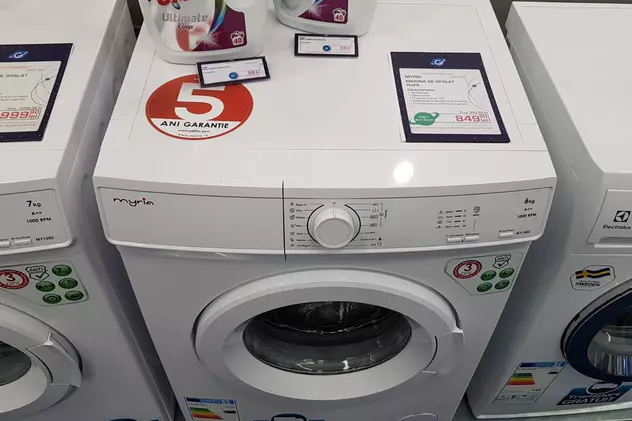 Ministerul Mediului lansează programul ”Rabla pentru electrocasnice”. Mașină de spălat Myria