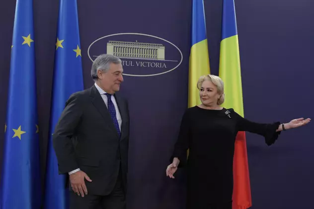 VIDEO / Preşedintele Parlamentului European, primit de Viorica Dăncilă la Palatul Victoria: "A venit momentul să accelerăm aderarea României la Schengen"