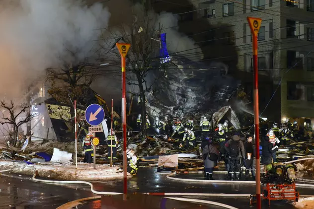 Zeci de răniți într-o explozie uriașă produsă într-un restaurant din Japonia