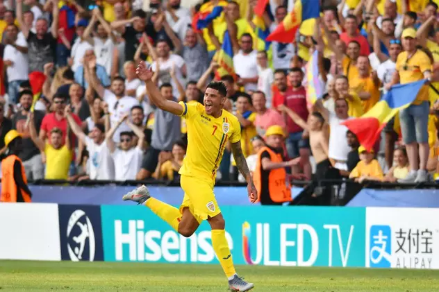 VIDEO / România U21 - Anglia U21 4-2, la Euro 2019. Victorie de senzație a tricolorilor mici. Suntem la un pas de semifinale. Final nebun la Cesena: 6 goluri în 17 minute! Coman a marcat de două ori și a scos un penalty!