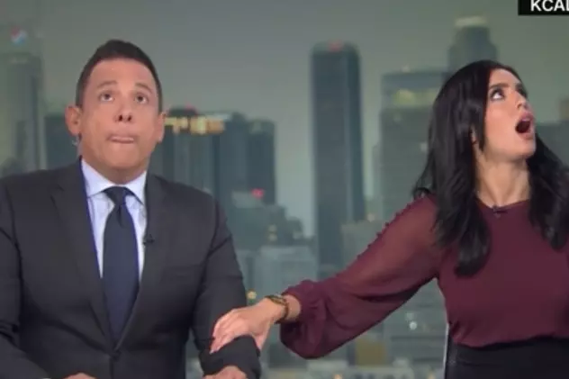 VIDEO/ Momentul în care doi jurnaliști sunt surprinși de cutremurul de 7,1 în direct. Cum au reacționat