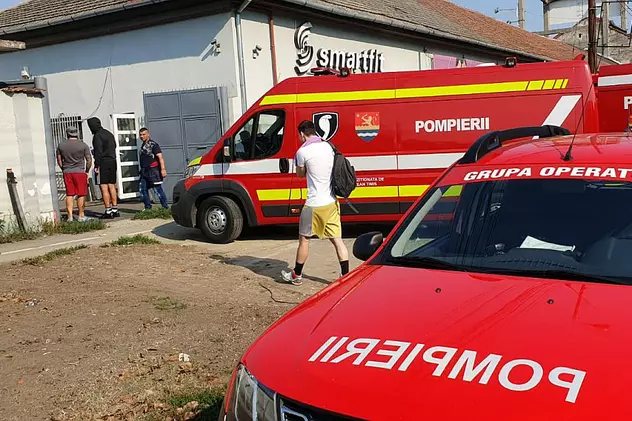 Un incendiu a izbucnit la o sală de sport din Timișoara, sâmbătă după-amiază. A pornit de la saună