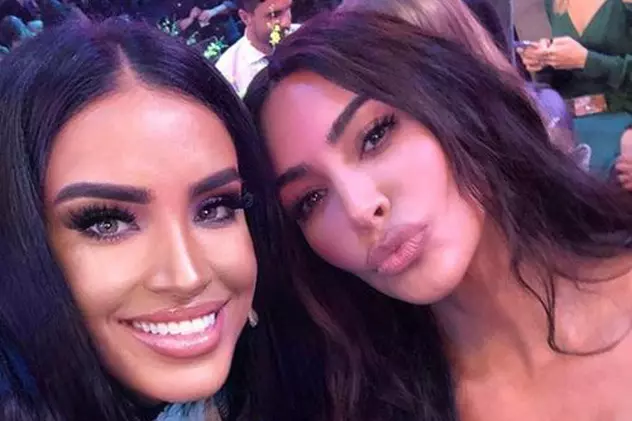 Adelina Pestrițu și Kim Kardashian (Foto Instagram)