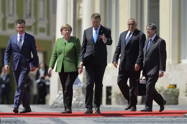Angela Merkel, alături de Klaus Iohannis la summitul de la Sibiu FOTO: Hepta/Mediafax
