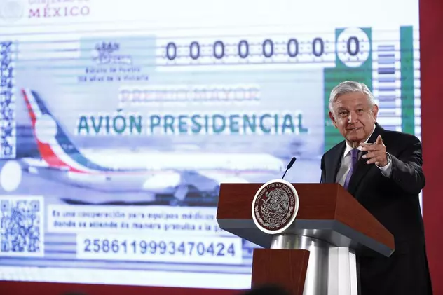 Președintele Mexicului vrea să ofere avionul său la tragere la sorți