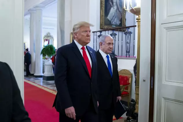Donald Trump a prezentat planul de pace alături de Benjamin Netanyahu FOTO: EPA