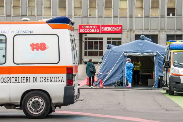 Spitalele din Cremona, testate de epidemia de coronavirus FOTO Hepta
