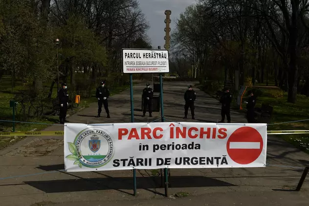 Herăstrău și toate parcurile din București sunt închise de astăzi