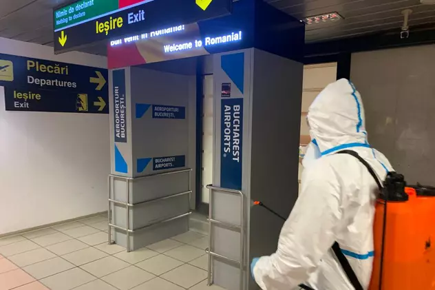 Dezinfecție pentru coronavirus pe Aeroportul Otopeni