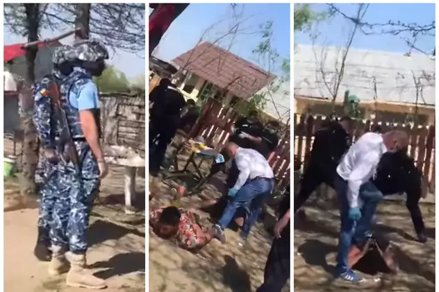 EXCLUSIV | Raport oficial: Șeful Poliției din Bolintin, care a bătut un rom culcat la pământ, susține că s-a temut pentru că acesta era „lângă o masă cu obiecte contondente”