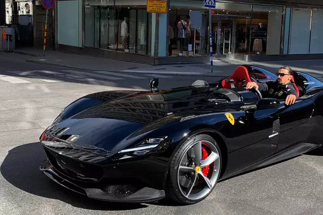 Ibrahimovici, prins la volanul unui Ferrari de 1.600.000 de euro neînmatriculat
