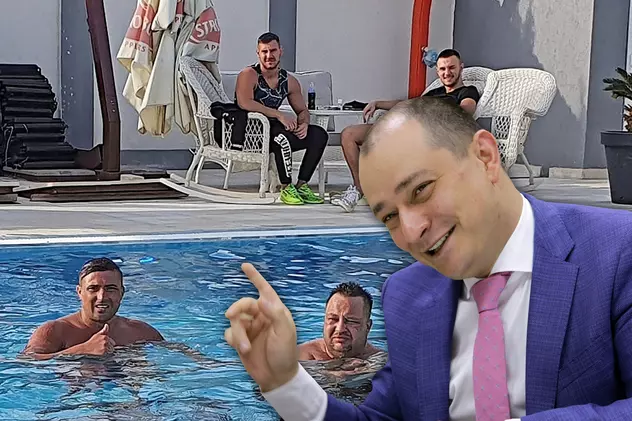 Gruparea Goleac - primarul PSD Băluță se afișează cu mafia. Șef din Poliția Locală Sector 4, la piscina din curtea casei liderului Clanului Sportivilor