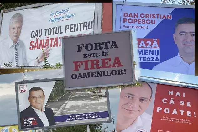 FOTO | Gabriela Firea și Dan Tudorache au “uitat” să treacă sigla PSD pe afișe. “E o strategie. Pe doamna primar partidul mai mult o stânjenește”