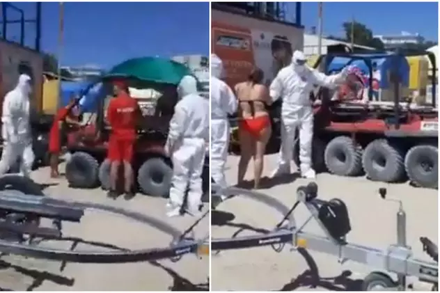 Intervenție cu șenilata la Eforie Nord, după ce o turistă de 28 de ani a acuzat simptome de COVID