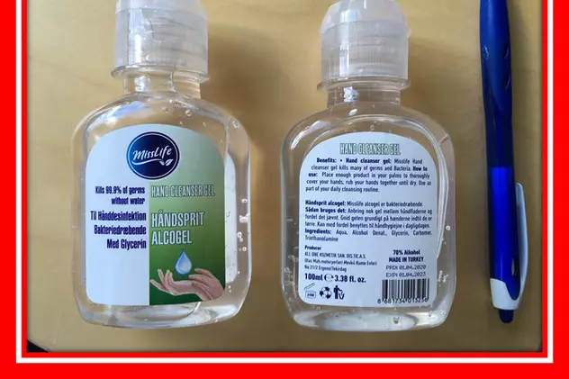 Alertă de la Protecția Consumatorilor: un dezinfectant de mâini toxic se vinde în magazine Foto: Facebook/Paul Anghel