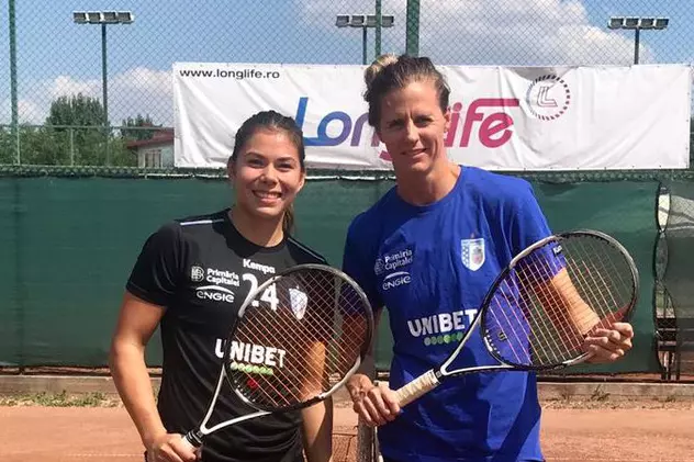 Martine Smeets, campioană mondială cu Olanda, s-a adaptat repede la CSM București. Meci de tenis inedit cu Linnea Torstensson