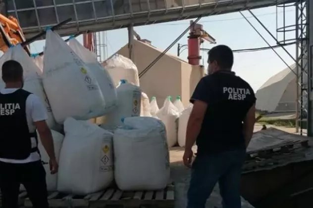 Mobilizare de proporții. Peste 8.000 de tone de azotat de amoniu, confiscate de polițiști în ultimele trei zile