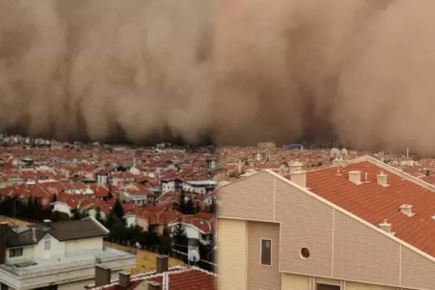 VIDEO | Fenomen rar la Ankara. O furtună de nisip lovit orașul, rănind șase persoane