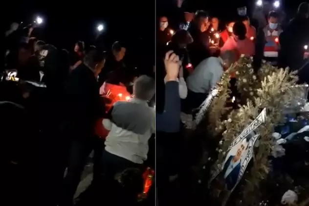 VIDEO | Localnicii din Deveselu au sărbătorit în cimitir victoria primarului decedat la alegerile locale:  "Domn primar, să ştiţi că i-am bătut"