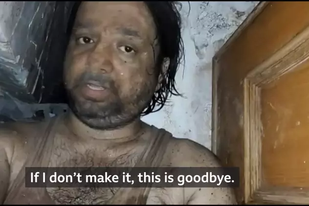VIDEO | Mesaj emoționant al unui bărbat îngropat sub dărâmături: "Dacă nu voi supraviețui, este gestul de adio"