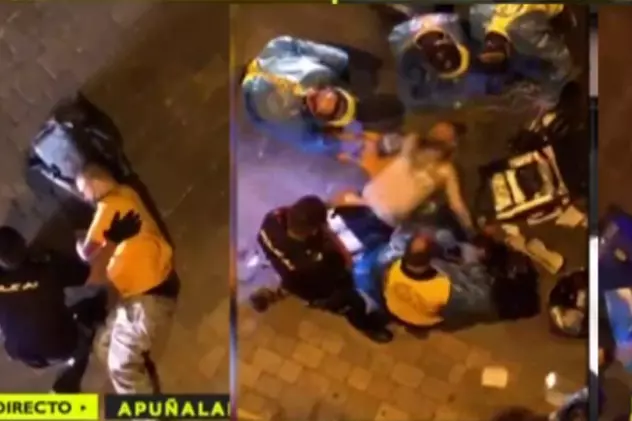 Un român din Spania a fost înjunghiat pe stradă de hoţul care îl tâlhărise cu câteva ore înainte. Atacul a fost filmat