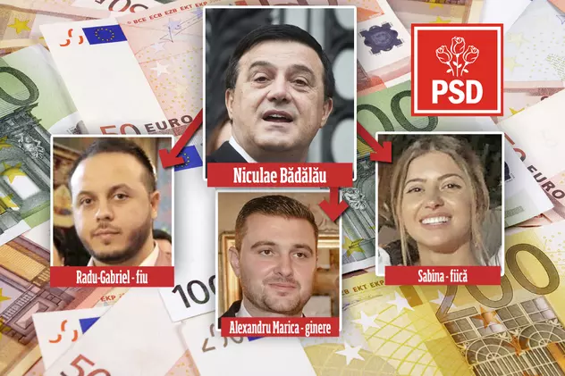 Fiul, fiica și ginerele vicepreședintelui Curții de Conturi Niculae Bădălău fac afaceri cu statul, iar contractele sunt verificate tot de membri ai PSD