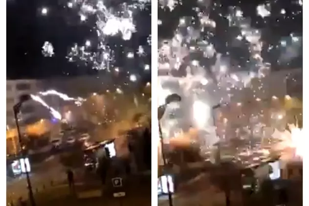 VIDEO | 40 de persoane au atacat o secţie de poliţie dintr-o suburbie a Parisului cu artificii. Motivul atacului este necunoscut