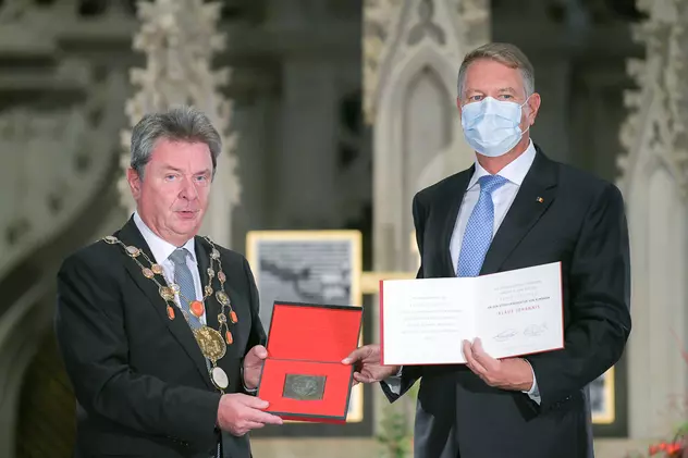 Preşedintele Iohannis a primit, în Germania, premiul „Otto cel Mare” (foto presidency.ro)