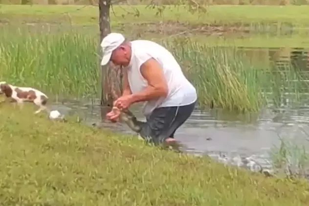 VIDEO | Un bărbat din Florida a reușit să își salveze cățelul din gura unui aligator