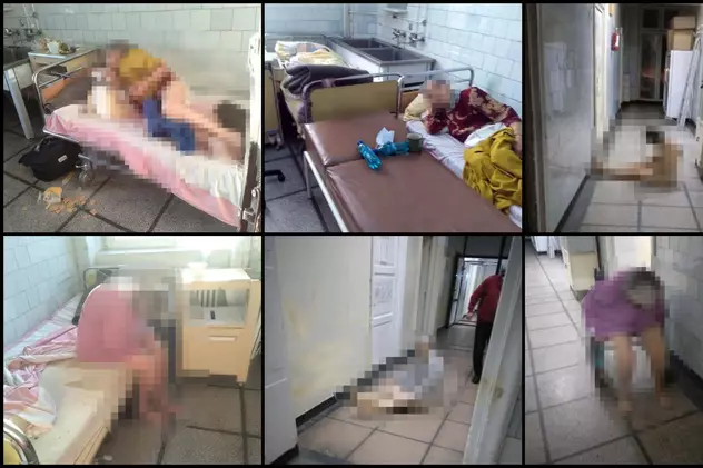 ﻿Imagini cutremurătoare din Spitalul Județean Reșița: pacienți dezbrăcați întinși pe holuri și mizerie de nedescris