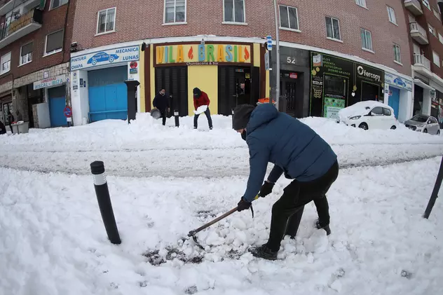 După furtuna de zăpadă care a blocat Madridul, Spania se pregătește de un frig năprasnic