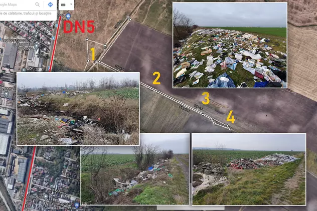 Salba de gunoaie a Bucureștiului. Trei hectare de deșeuri între Jilava și Măgurele: saci cu deșeuri periculoase aruncați la întâmplare