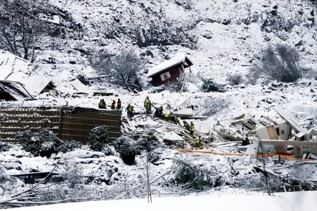 A cincea victimă a fost descoperită în urma alunecării de teren din Norvegia. Cinci persoane sunt dispărute