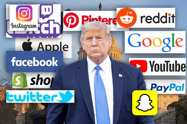 Marele război de pe Internet: toate platformele online care au interzis accesul lui Trump și al fanilor săi după asaltul de la Capitoliu