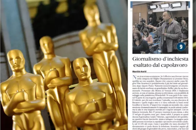 Organizatorii Oscar refuză Zoom, iar ziarul italian Il Giornale scrie că „dacă filmul românesc Colectiv nu câștigă, ar fi un adevărat scandal”